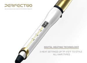 Perfectwo Studio Salon Collection Digital Ceramic Curling Wand