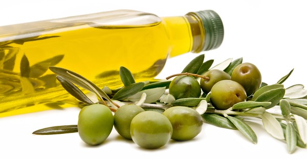 Olive oil with olives