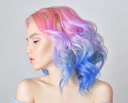 How do I dye my pink hair blue