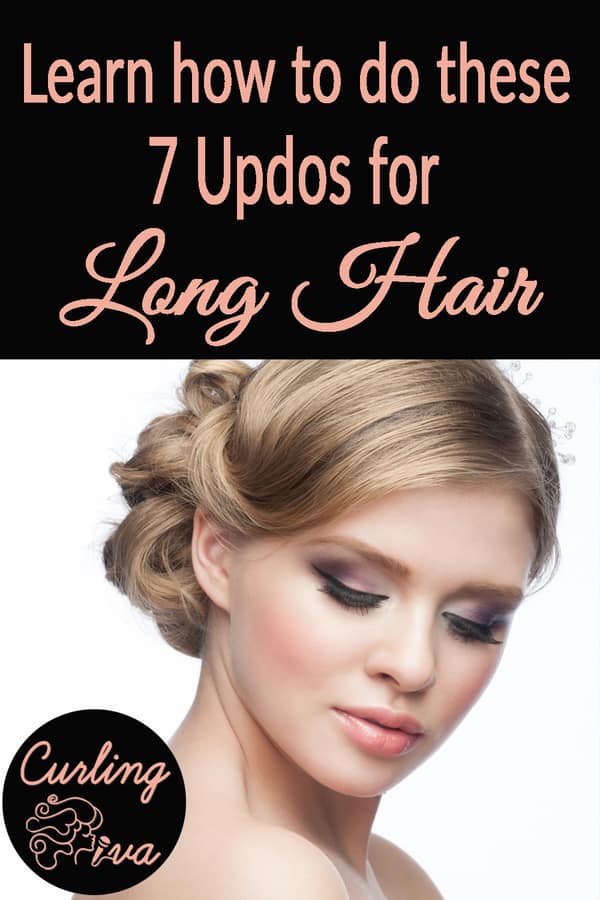 Curling Diva pin, learn how to do 7 updos for long hair