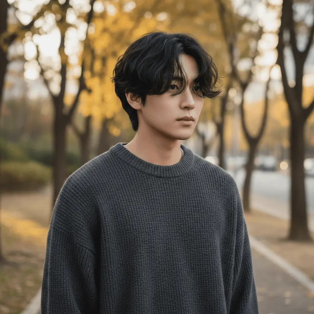 The Korean Shadow Perm hairstyle for men