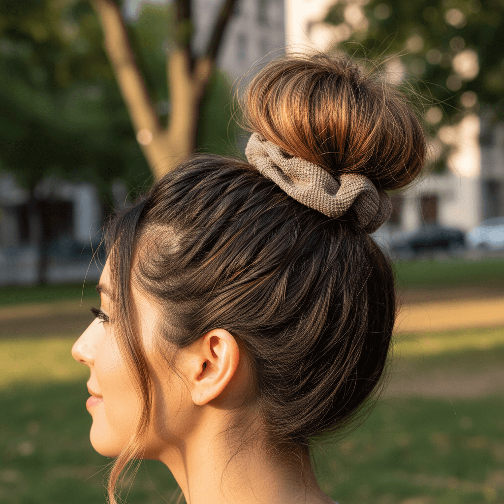7 Easy Hairstyles to Sleep in with Wet Hair: Your Guide to a Perfect Morning Mane – Curling Diva The High Bun Hairstyle