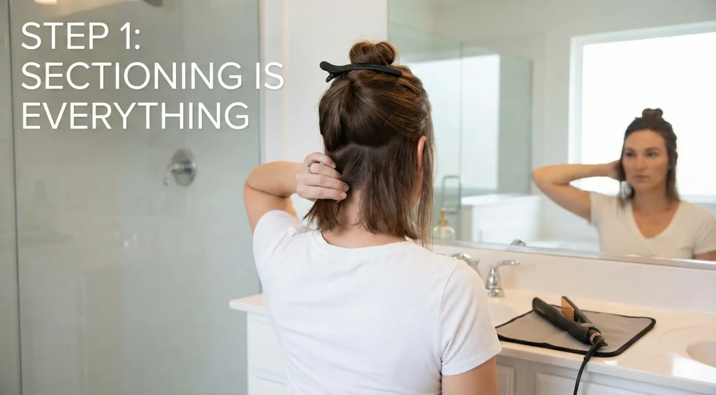 Step 1: Section your hair