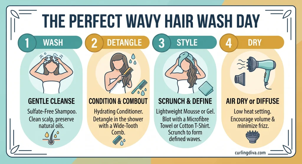 The perfect Wavy Hair Wash Day